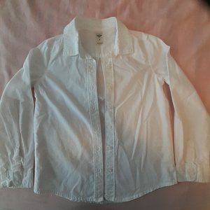 OSHKOSH WHITE SHIRT NEVER WORN - 100% COTTON - GIRLS SIZE 8